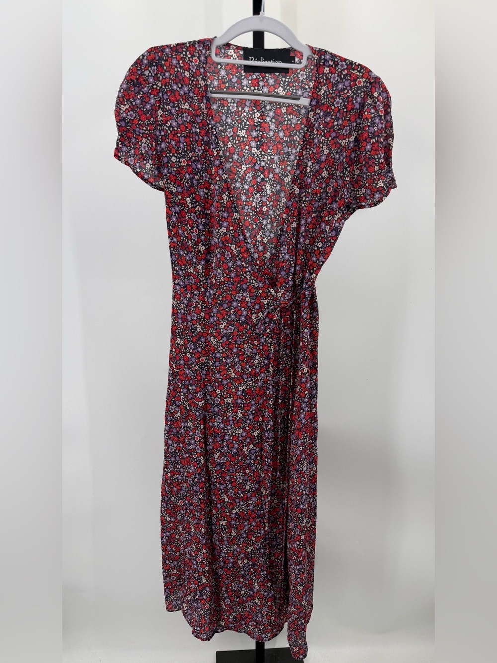 Réalisation Floral Silk Midi Dress Size Medium